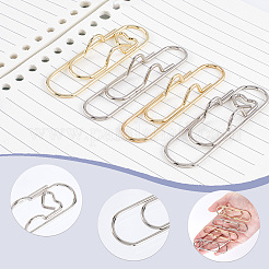 12 Stück 4 Stile Stiftclips aus Kohlenstoffstahl/Eisen für Notizbuch&nbsp;FIND-SP0002-97