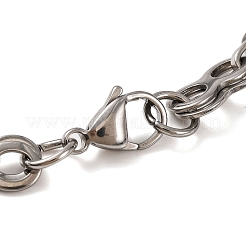 Bracelets à chaîne à 8 maillon en acier inoxydable 201 avec placage sous vide résistant au ternissement&nbsp;BJEW-B078-70P
