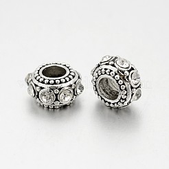 Placcato argento antico in lega strass perline&nbsp;RB-J503-AS