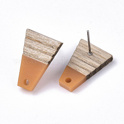 Accessoires de boucles d'oreilles en résine et bois de cèdre&nbsp;MAK-N032-001A-C01