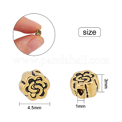 Perline in lega stile tibetano&nbsp;TIBEB-FH0001-07-RS