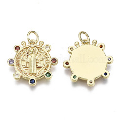 Ottone micro spianare pendenti zirconi&nbsp;ZIRC-N039-059-NF