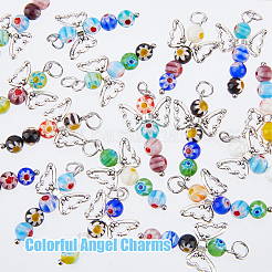 50 pendentif en verre millefiori fait main&nbsp;FIND-DC0002-64