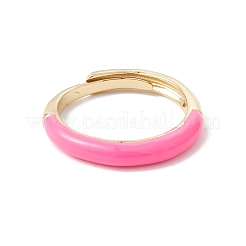 Verstellbarer Ring aus Emaille&nbsp;RJEW-F124-08-G