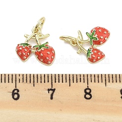 Emaille-Anhänger mit Zahnstangenbeschichtung aus Messing&nbsp;KK-M293-42G