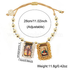 Verstellbare Armbänder mit Jesus- und Jungfrau-Maria-Anhängern&nbsp;KQ6530