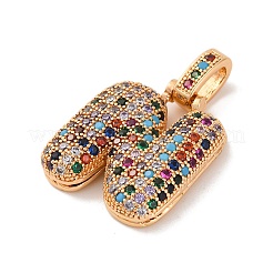 Colgante micropavé cubic zirconia de latón&nbsp;KK-C076-29N-G02