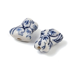 Blau-weiße Porzellanperlen mit Tiermotiven&nbsp;PORC-Z007-05