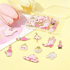 20 pièces 10 styles pendentifs en émail en alliage de placage de rack&nbsp;ENAM-FS0002-74