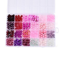 Ensemble de 360 perle en verre électroplaqué bicolore&nbsp;GLAA-T030-08C