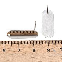 316 Edelstahl ovale Ohrstecker-Beschläge&nbsp;STAS-D389-02P