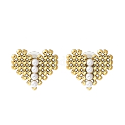 Boucles d'oreilles à tige en acier inoxydable 304&nbsp;LS-EJEW-S257-04G