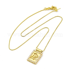 Collane con ciondolo religioso in ottone&nbsp;NJEW-C071-06A-G