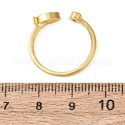 Anelli per polsini da donna in ottone con micro pavé di zirconi cubici&nbsp;RJEW-K309-39D-G