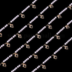 Cadenas de cuentas de resina hechas a mano&nbsp;AJEW-WH0460-013G