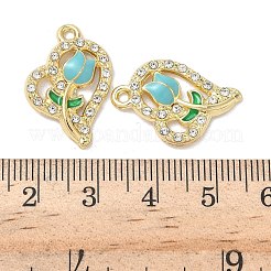 Legierung Emaille & Strass-Anhänger&nbsp;FIND-C074-20KCG