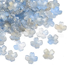 Capuchons de perles de verre transparents bicolores&nbsp;GLAA-Z020-02