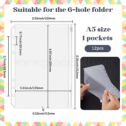 12 x PVC-Aufbewahrungstasche mit Bleistiftkettenetui&nbsp;DIY-SP0004-60E