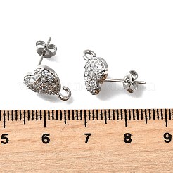 Messing micro pave zirkonia-ohrstecker-Zubehör&nbsp;KK-Z102-12P