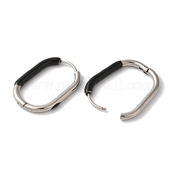 Ovale Creolen aus 304 Edelstahl für Damen&nbsp;EJEW-L287-038P-01