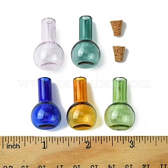 10 Stück 5 Farben Mini-Glasflaschen mit hohem Borosilikatgehalt&nbsp;GLAA-FS0001-71
