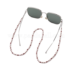 Halsband aus synthetischem Türkis und Glasperlen für Brillen&nbsp;AJEW-EH00399
