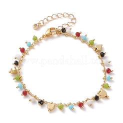 Rondelle vidrio encanto collares y pulseras conjuntos de joyas&nbsp;SJEW-JS01151