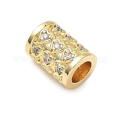 Messing Mikro ebnen Zirkonia European Beads&nbsp;ZIRC-I356-41G
