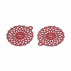Pendentifs creux en acier inoxydable 430 peints à la bombe&nbsp;STAS-N121-10A