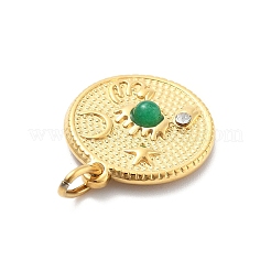 Pendentifs en pierres précieuses en acier inoxydable 304&nbsp;STAS-L283-50G