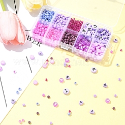DIY flache runde und herzförmige Acryl- und Glasperlen zur Schmuckherstellung&nbsp;DIY-FS0006-43D