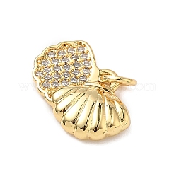 Pendentifs avec zircon cubiques à micro-pavés en laiton&nbsp;KK-D426-25A-G