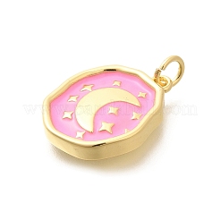Pendentifs en laiton émaillé de placage de crémaillère&nbsp;KK-L225-029G-03