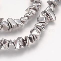 Electroplate non magnetici ematite sintetico fili di perline&nbsp;G-K210-02E