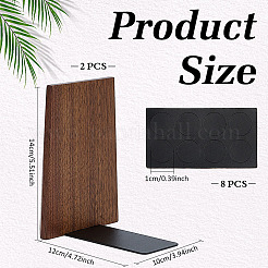 Buchstützen aus Holz&nbsp;AJEW-WH0752-106