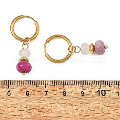 Ohrringe aus natürlichem weißen Jade&nbsp;EJEW-JE07324