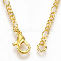 Fabricación de collar de cadena de figaro de hierro recubierto de latón&nbsp;MAK-T006-03G