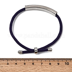 Braccialetto scorrevole con cordino rotondo in nylon Milan&nbsp;BJEW-L722-01P