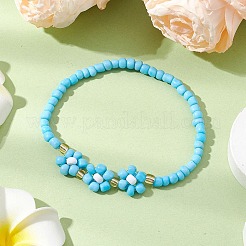Stretch-Armbänder aus Glassamen&nbsp;BJEW-JB110103-01