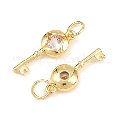 Pendentifs en laiton zircon cubique transparent&nbsp;KK-H292-12G