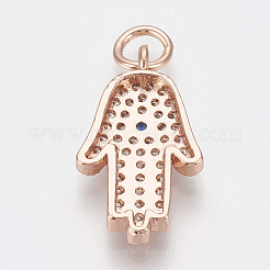 Ottone micro spianare pendenti zirconi&nbsp;ZIRC-Q018-020RG