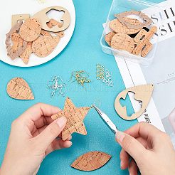 Kit fai da te per realizzare 9 paio di orecchini in similpelle&nbsp;DIY-FH0002-36
