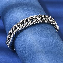 Armbänder aus 201 Edelstahl-Kubagliederketten für Damen und Herren&nbsp;STAS-T077-21P-01