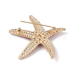 Seestern-Legierung Strass Meerestier Broschen&nbsp;JEWB-S023-01C