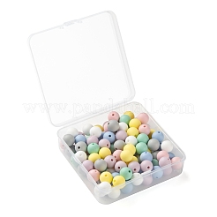 7 couleurs de perles de silicone écologiques de qualité alimentaire&nbsp;SIL-LS0001-02B