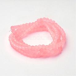 Brins de perles de verre transparentes avec peinture à cuisson&nbsp;X-GLAA-S031-4mm-28