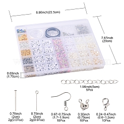 Kit de fabrication de collier de bracelet de boucle d'oreille de perle d'imitation de bricolage&nbsp;DIY-FS0003-15