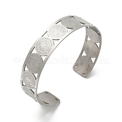 Bracelets manchettes en acier inoxydable 304 à thème religieux pour femmes&nbsp;BJEW-Q011-01P