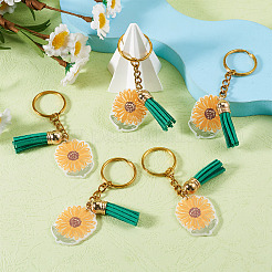 Porte-clés pendentif tournesol en acrylique&nbsp;KEYC-TAC00010