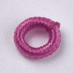 Polyesterschnurperlen, Ring, Kamelie, 6~6.5x1.5 mm, Bohrung: 3 mm